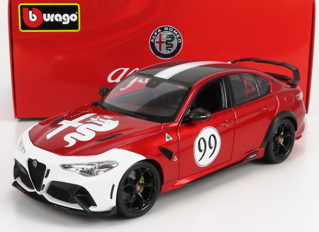 Alfa Romeo Giulia GTAm GTA m Racing #99 2020 Burago Bburago 1:18 Nuovo Rosso Red