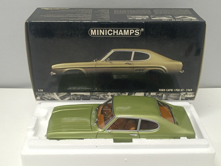 Ford Capri 1969 Verde Metallizzato Green Met Minichamps 1:18 Usato 