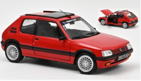 Peugeot 205 GTi 1.9 PTS Deco 1991 Norev 1/18 Vallelunga Red Rosso Nuovo